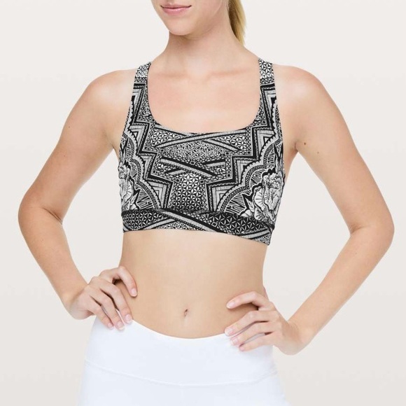 lululemon athletica Other - SOLD.  Lululemon Energy Bra Inked Energy Bra Ice Grey Black 6